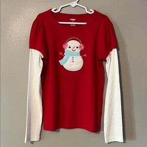 New! Snowman T-Shirt by Gymboree Size 8 Long Sleeve Red NWT So cute!!